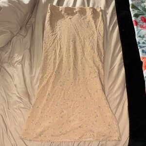 Wild Fable Tan Floral Skirt